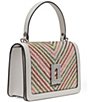 KARL LAGERFELD PARIS Simone Chevron Raffia Satchel Bag - Image 3