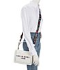 Color:White/Stone - Image 4 - Simone Leather Crossbody Bag