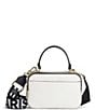 KARL LAGERFELD PARIS Simone Leather Crossbody Bag, Color:Winter White - Image 2