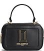 Color:Black - Image 1 - Simone Leather Crossbody Bag