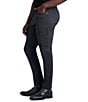 Color:Black - Image 3 - Karl Lagerfeld Paris Slim-Fit Heather Flat Front Pants