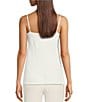 Color:Soft White - Image 2 - Solid Cowl Neck Sleeveless Hardware Strap Detail Tank