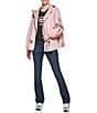 KARL LAGERFELD PARIS Sprint Hooded Zip Front Soft Windbreaker Jacket - Image 3