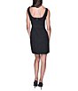 KARL LAGERFELD PARIS Square Neck Pearl Button Sheath Dress - Image 2