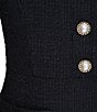 KARL LAGERFELD PARIS Square Neck Pearl Button Sheath Dress - Image 4