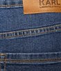 KARL LAGERFELD PARIS Stretch Denim Bow Patch Pocket Straight Jeans - Image 4