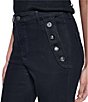 KARL LAGERFELD PARIS Stretch Denim Flat Front Full Length Sailor Jeans - Image 4