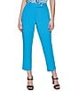 Color:Blithe Blue - Image 5 - Stretch Slim Leg Coordinating Ankle Pants