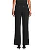 KARL LAGERFELD PARIS Textured Crepe Wide Leg Pants, Color:Black - Image 2