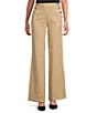 KARL LAGERFELD PARIS Textured Striped Flat Front Ankle Length Straight Leg Coordinating Pants - Image 1
