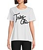 Color:White/Black - Image 1 - Tres Chic Crew Neck Short Sleeve Knit Tee Shirt