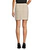 KARL LAGERFELD PARIS Coordinating Tweed Contrast Trim A-Line Skirt, Color:Truffle/Oyster - Image 2
