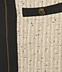 KARL LAGERFELD PARIS Coordinating Tweed Contrast Trim A-Line Skirt, Color:Truffle/Oyster - Image 4