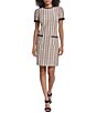 KARL LAGERFELD PARIS Tweed Sheath Dress - Image 1