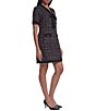 KARL LAGERFELD PARIS Tweed Tie Neck Dress - Image 3