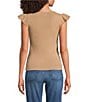 KARL LAGERFELD PARIS V-Neck Cap Sleeve Knit Top - Image 2