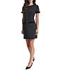 KARL LAGERFELD PARIS Velvet Framing Shift Dress - Image 3