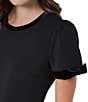 KARL LAGERFELD PARIS Velvet Framing Shift Dress - Image 4