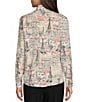 Color:Dune Pink Multi - Image 2 - Whimsical Print Point Collar Pocket Blouse