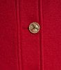 KARL LAGERFELD PARIS Wool Blend Stand Collar Button Front Single Breasted Coat - Image 6