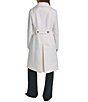 KARL LAGERFELD PARIS Wool Blend Wing Collar Double Breasted Walker Trench Coat - Image 2