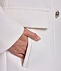 KARL LAGERFELD PARIS Wool Blend Wing Collar Double Breasted Walker Trench Coat - Image 4