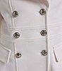 KARL LAGERFELD PARIS Wool Blend Wing Collar Double Breasted Walker Trench Coat - Image 6