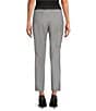 KARL LAGERFELD PARIS Woven Checkered Ankle Length Pants, Color:Black/Soft white - Image 2