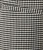 KARL LAGERFELD PARIS Woven Checkered Ankle Length Pants, Color:Black/Soft white - Image 4