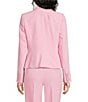 KARL LAGERFELD PARIS Woven Polished Suiting Notch Lapel Collar Long Sleeve Button-Front Jacket - Image 2