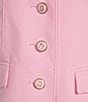 KARL LAGERFELD PARIS Woven Polished Suiting Notch Lapel Collar Long Sleeve Button-Front Jacket - Image 5