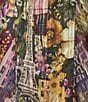 KARL LAGERFELD PARIS Woven Printed Shadow Stripe With Lurex Point Collar Lon g Sleeve Blouse - Image 4