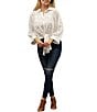 Karyn Seo Alanis Hand-Embroidered Spread Collar Long Sleeve Button-Front Self-Tie Blouse, Color:White - Image 3