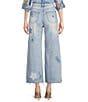 Karyn Seo Fatima Boho-Inspired Distressed Star Patch Jeans, Color:Blue - Image 2