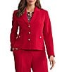 Kasper 3 Button Front Patch Pocket Blazer, Color:Fire Red - Image 1