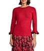 Kasper 3/4 Sleeve Crew Neck Top - Image 3