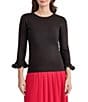 Kasper 3/4 Sleeve Crew Neck Top - Image 1