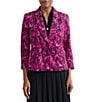 Kasper 3/4 Sleeve Printed One Button Jacket - Image 1
