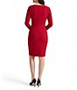 Kasper 3/4 Sleeve Twist Front Sheath Dress - Image 2