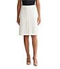 Kasper Box Pleat Front Crepe A-Line Skirt, Color:Vanilla Ice - Image 1