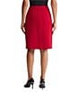 Kasper Box Pleat Front Crepe A-Line Skirt, Color:Fire Red - Image 2