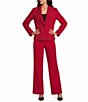 Kasper Button Front Notch Collar Crepe Blazer - Image 3