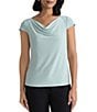 Kasper Cap Sleeve Cowl Neck Blouse - Image 3