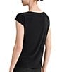 Kasper Cap Sleeve Cowl Neck Jersey Blouse - Image 2