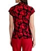 Kasper Cap Sleeve Funnel Neck Blouse - Image 2