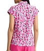 Kasper Cap Sleeve Funnel Neck Printed Blouse - Image 2