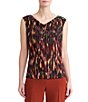 Kasper Cap Sleeve Jersey Blouse - Image 1