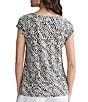 Kasper Cap Sleeve Printed Blouse - Image 2
