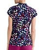 Kasper Cap Sleeve Printed Jersey Knit Blouse - Image 2