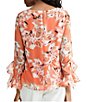 Kasper Cascade Ruffle Sleeve Blouse - Image 2